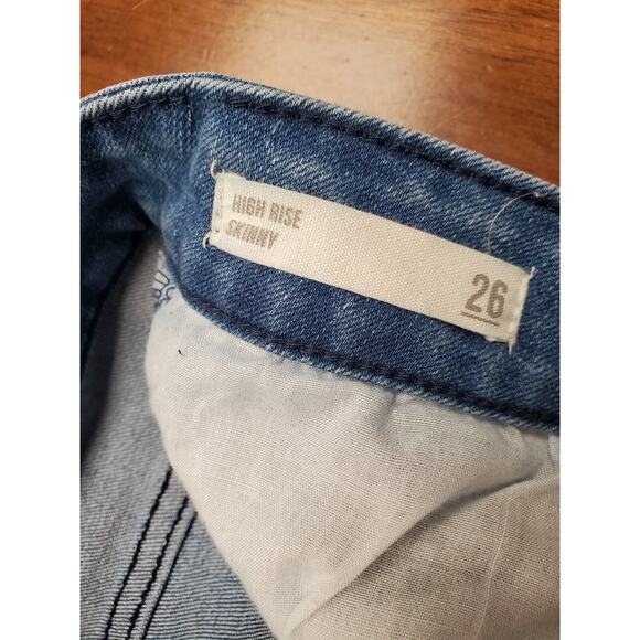 Women's Harper Heritage High Rise Skinny Distressed Jeans Button Fly | Size 26 - Picture 11 of 12